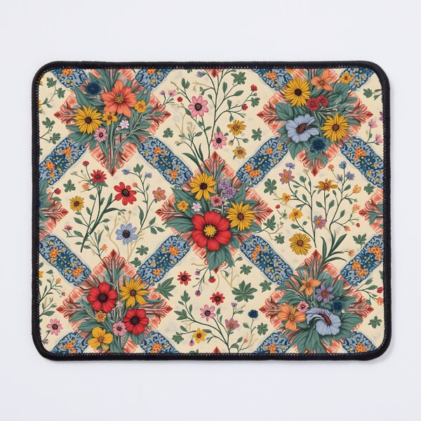 Item preview, Floral Whimsical Argyle Pattern designed and sold by WhimsicalThredz.