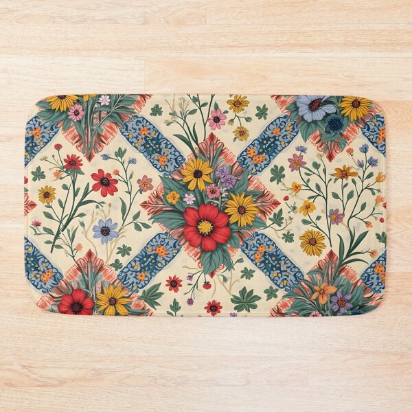 Item preview, Floral Whimsical Argyle Pattern designed and sold by WhimsicalThredz.