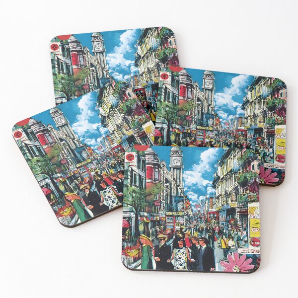 Item preview, Swinging Sixties London - A Vibrant Abstract Celebration of Urban Energy Color and Iconic Charm designed and sold by OlfactoART Studio.
