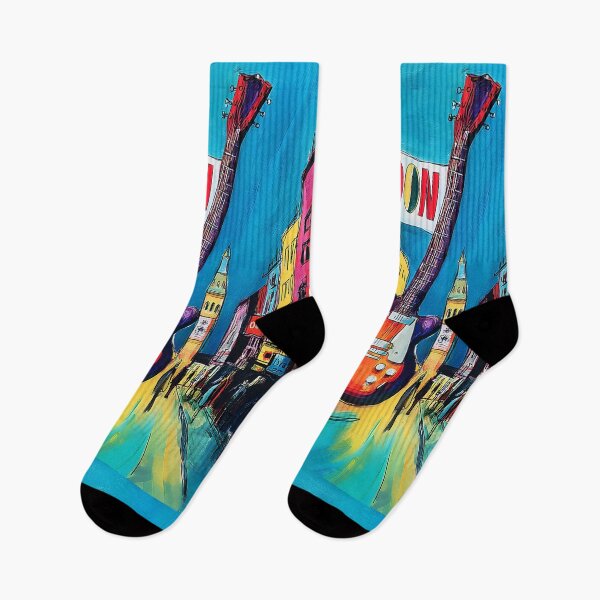 Item preview, Rock the London Streets - A Vibrant Abstract Fusion of Music Cityscape and Urban Energy designed and sold by OlfactoART Studio.
