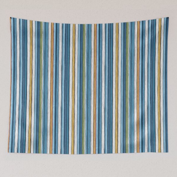 Item preview, Rayas modernas en amarillo, verde y verde azulado designed and sold by Boddicca.
