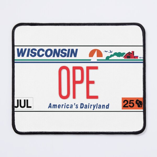 Item preview, Ope Wisconsin Vintage License Plate Midwest Nice Sticker designed and sold by Fallingardor.