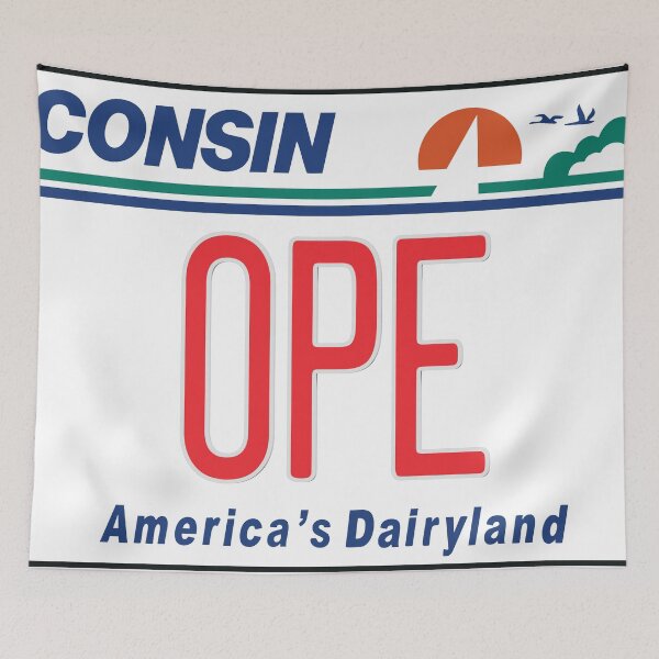 Item preview, Ope Wisconsin Vintage License Plate Midwest Nice Sticker designed and sold by Fallingardor.
