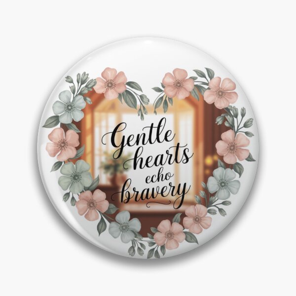 Item preview, Gentle Hearts Echo Bravery – Floral Heart Sticker designed and sold by MoodtypeS25.