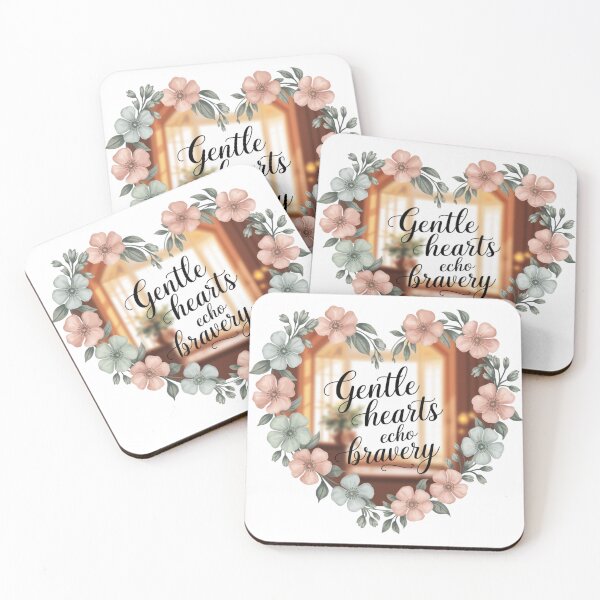Item preview, Gentle Hearts Echo Bravery – Floral Heart Sticker designed and sold by MoodtypeS25.