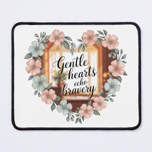 Item preview, Gentle Hearts Echo Bravery – Floral Heart Sticker designed and sold by MoodtypeS25.