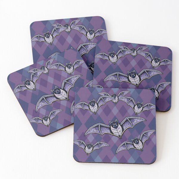 Item preview, Purple Argyle Pattern with Bats – Spooky Gothic Preppy Design designed and sold by WhimsicalThredz.