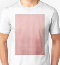 Abstract pink and gold simplistic minimal Unisex T-Shirt