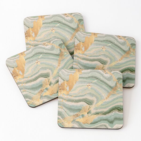 Item preview, Emerald Marble With Gold Veins - Luxurious Abstract Pattern designed and sold by NARIVA.