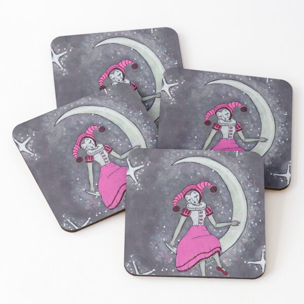 Item preview, Moonlit Circus Dream – Sad Clown on Crescent Moon designed and sold by laceylyssa.