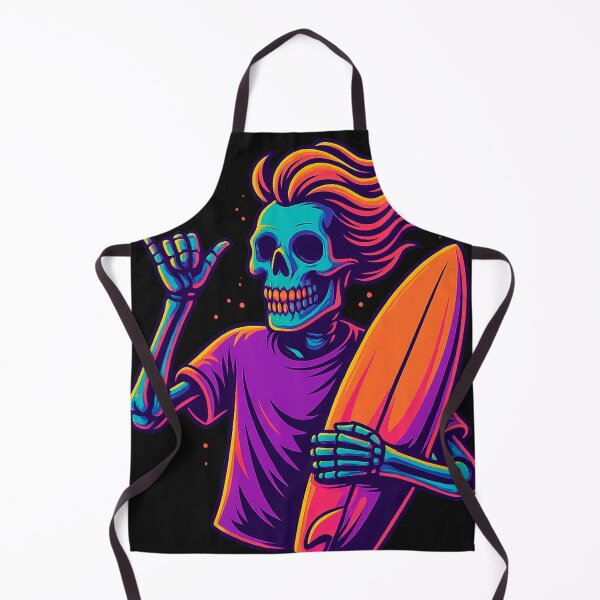 Item preview, Neon Skeleton Surfer – Eternal Wave Rider designed and sold by Qopta.