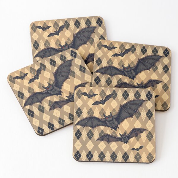 Item preview, Classic Argyle Pattern with Bats – Spooky Gothic Preppy Design designed and sold by WhimsicalThredz.