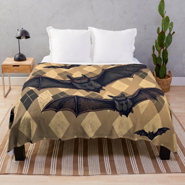 Item preview, Classic Argyle Pattern with Bats – Spooky Gothic Preppy Design designed and sold by WhimsicalThredz.