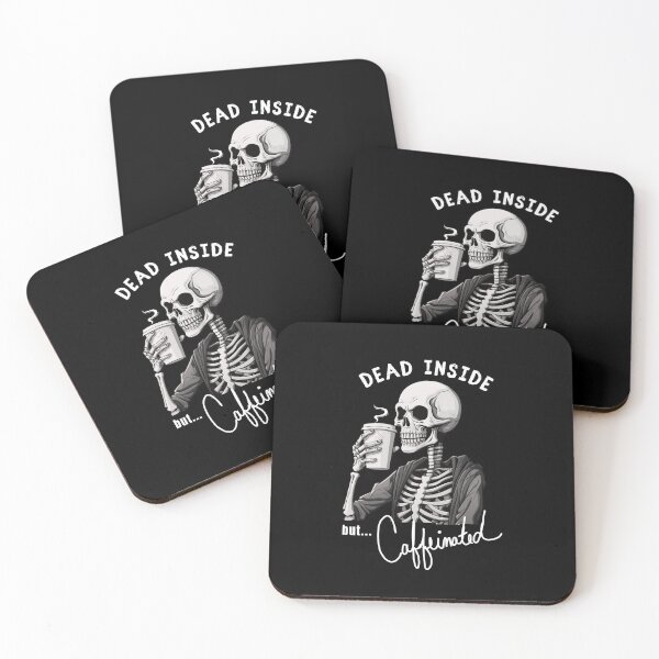 Item preview, Dead Inside But Caffeinated | Halloween Humor designed and sold by SoundStyleShop.