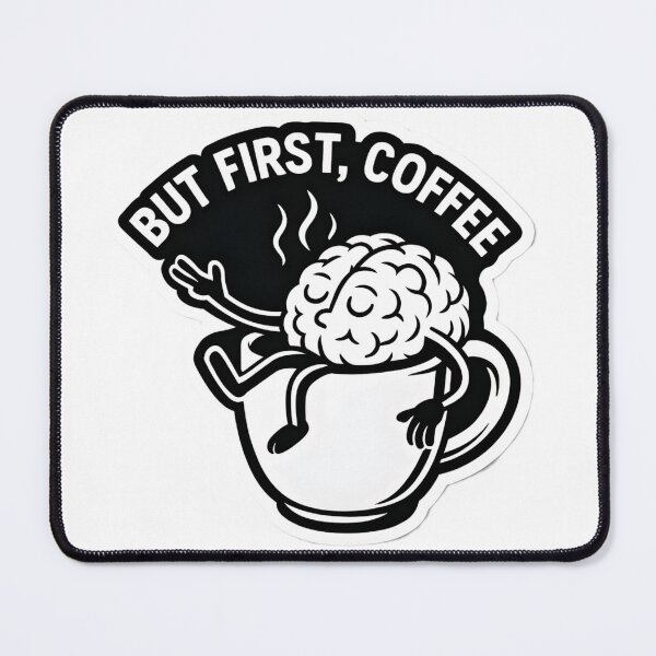Item preview, But First Coffee Funny Brain designed and sold by Amr Siam.