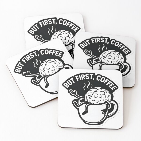 Item preview, But First Coffee Funny Brain designed and sold by Amr Siam.