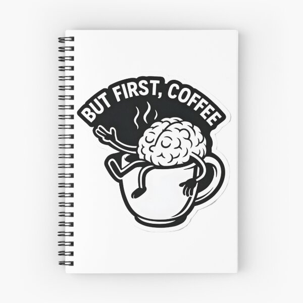 Item preview, But First Coffee Funny Brain designed and sold by Amr Siam.