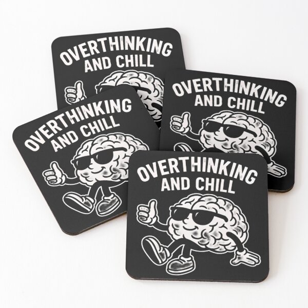 Item preview, Overthinking And Chill Funny Brain designed and sold by Amr Siam.