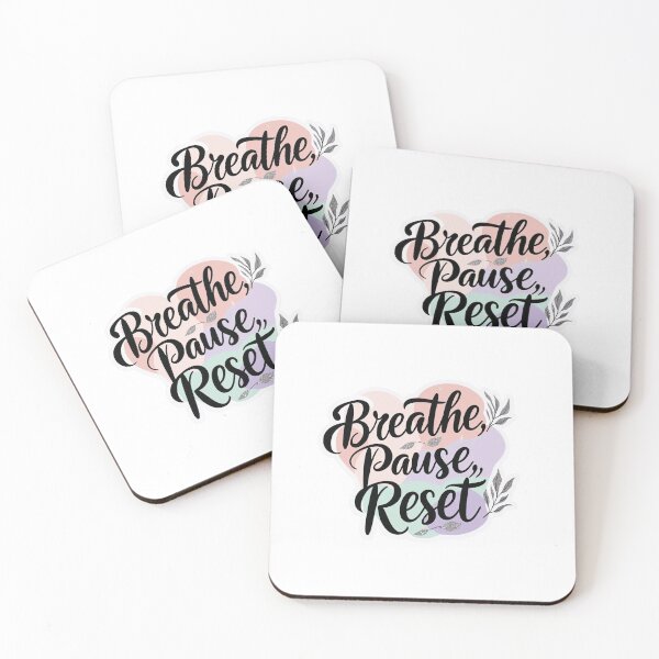 Item preview, Breath Pause Reset | Calm & Wellness Inspired Graphic designed and sold by KiValuate.