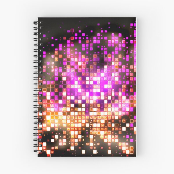 Item preview,   8 bit - PATTERN - Bright Lights - PINK - GOLD designed and sold by CleverCulture.