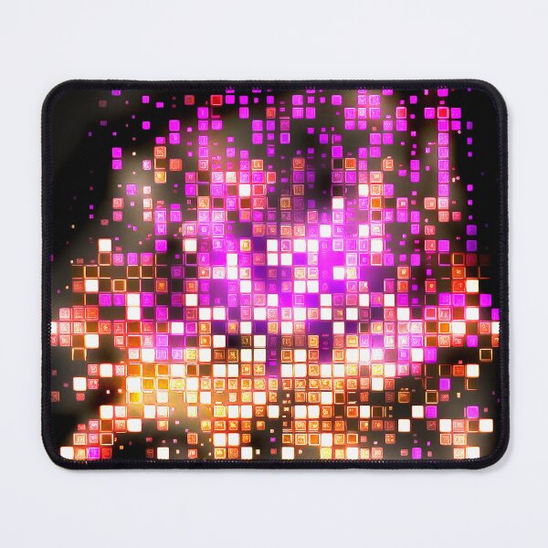Item preview,   8 bit - PATTERN - Bright Lights - PINK - GOLD designed and sold by CleverCulture.
