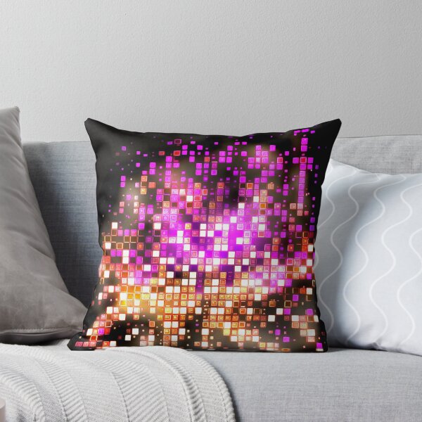 Item preview,   8 bit - PATTERN - Bright Lights - PINK - GOLD designed and sold by CleverCulture.