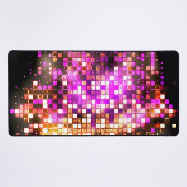 Item preview,   8 bit - PATTERN - Bright Lights - PINK - GOLD designed and sold by CleverCulture.