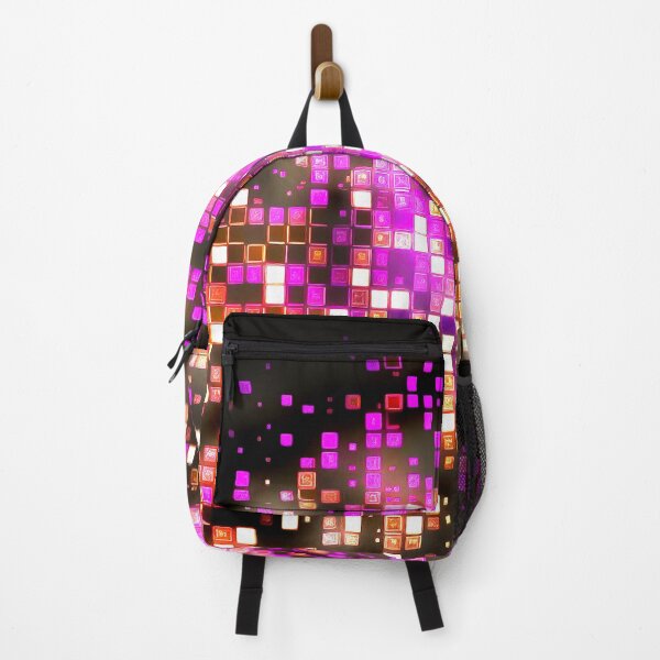Item preview, 8 bit - PATTERN - Bright Lights - PINK - GOLD designed and sold by CleverCulture.