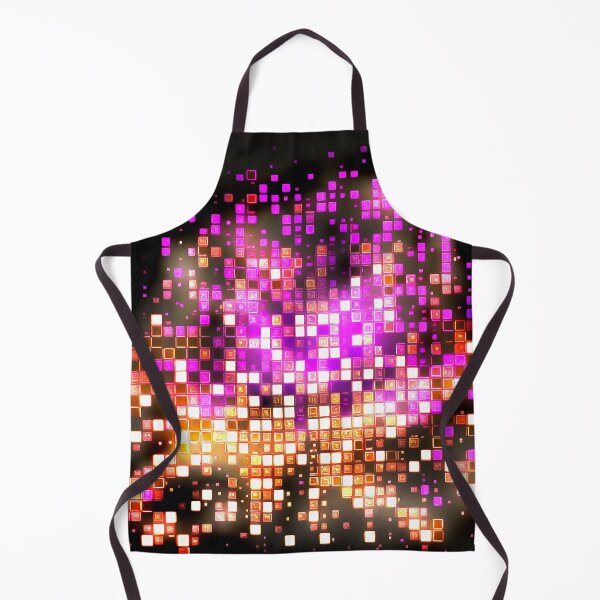 Item preview, 8 bit - PATTERN - Bright Lights - PINK - GOLD designed and sold by CleverCulture.