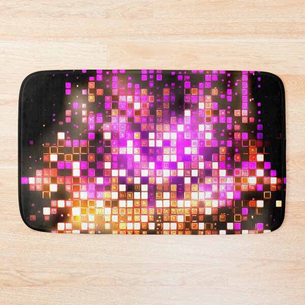 Item preview,   8 bit - PATTERN - Bright Lights - PINK - GOLD designed and sold by CleverCulture.