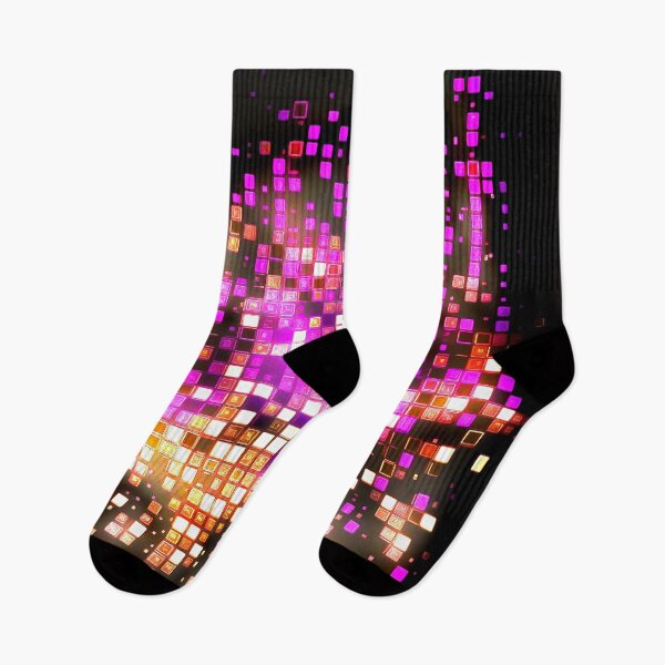 Item preview,   8 bit - PATTERN - Bright Lights - PINK - GOLD designed and sold by CleverCulture.