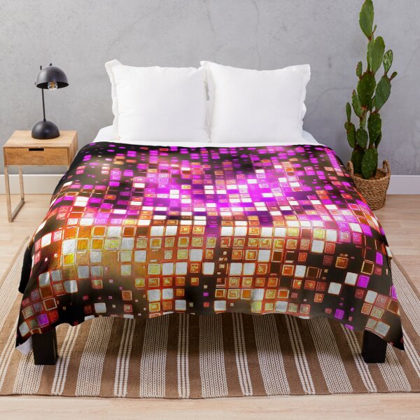Item preview,   8 bit - PATTERN - Bright Lights - PINK - GOLD designed and sold by CleverCulture.