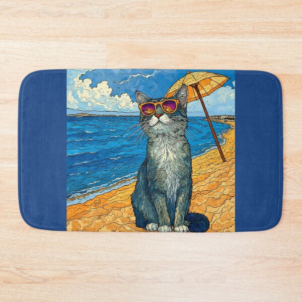 Item preview, A beautiful cat on the beach. designed and sold by Natalia-Vlad.