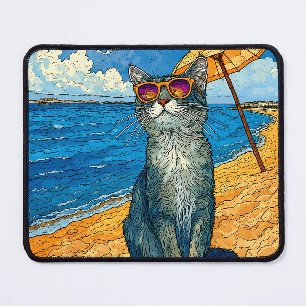 Item preview, A beautiful cat on the beach. designed and sold by Natalia-Vlad.