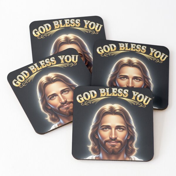 Item preview, God Bless You | Jesus Smiling | Divine and Epic Art designed and sold by Jonathan  Gillette.
