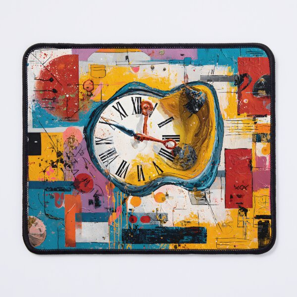 Item preview, Bend Time and Color - A Vibrant Surreal Celebration of Clocks Geometry and Dynamic Energy designed and sold by OlfactoART Studio.