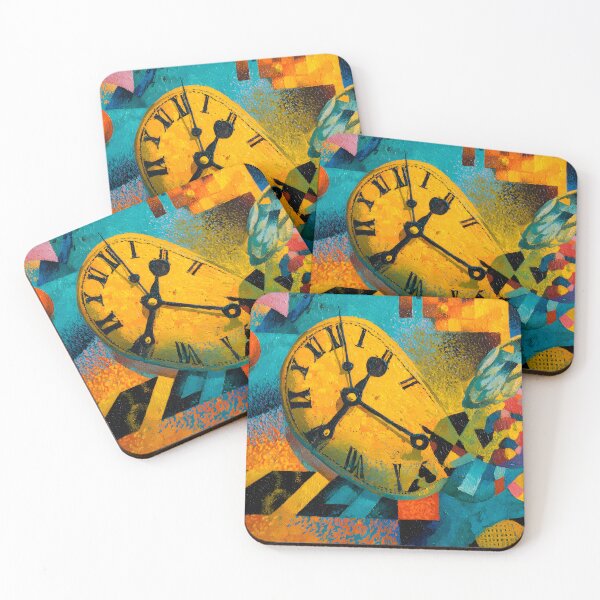Item preview, Melt Through Time - A Vibrant Surreal Celebration of Clocks Color and Dynamic Abstraction designed and sold by OlfactoART Studio.