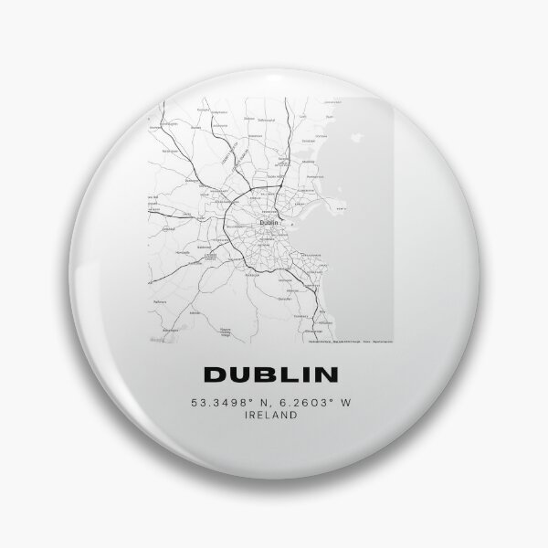 Item preview, Dublin Ireland Map Print – Minimalist Coordinates Black & White City Poster designed and sold by RM-Journey.