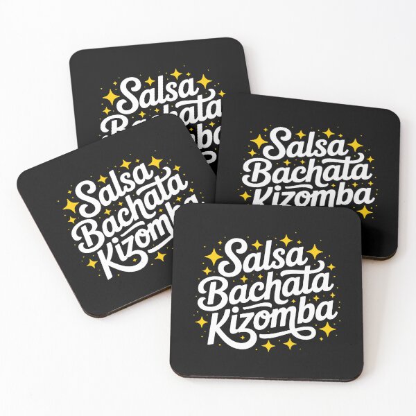 Item preview, Salsa Bachata Kizomba Dance Typography with golden stars designed and sold by AMwear.