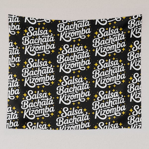 Item preview, Salsa Bachata Kizomba Dance Typography with golden stars designed and sold by AMwear.