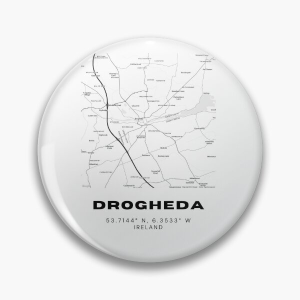 Item preview, Drogheda Ireland Map Poster – Minimalist Black & White Coordinates Print designed and sold by RM-Journey.