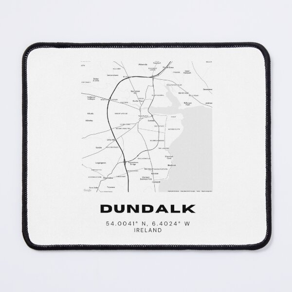 Item preview, Dundalk Ireland Map Print – Minimalist Black & White Coordinates Poster designed and sold by RM-Journey.