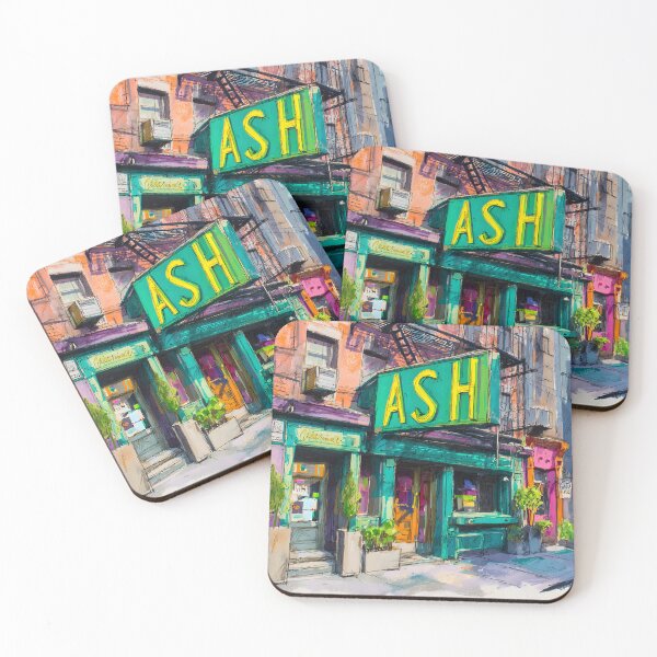 Item preview, Enter Ash - A Vibrant Abstract Celebration of Urban Pub Energy and Colorful Life designed and sold by OlfactoART Studio.
