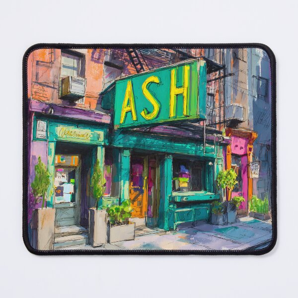 Item preview, Enter Ash - A Vibrant Abstract Celebration of Urban Pub Energy and Colorful Life designed and sold by OlfactoART Studio.