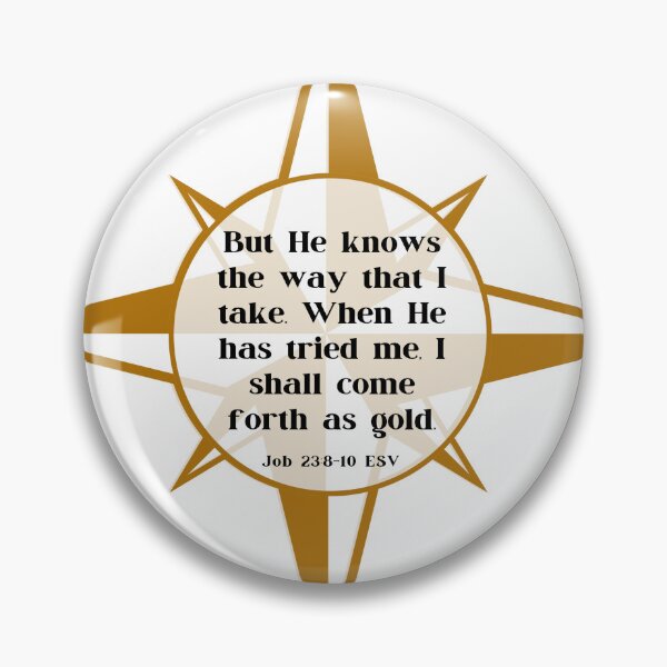 Item preview, Job 23 Compass Rose - He knows the way I take designed and sold by stella literarium.
