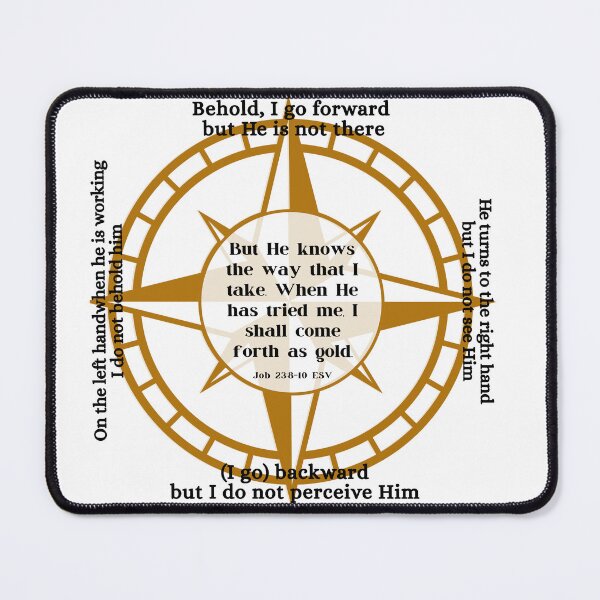 Item preview, Job 23 Compass Rose - He knows the way I take designed and sold by stella literarium.