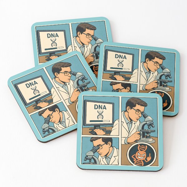Item preview, Bioinformatician vs DNA – Funny Science Comic Strip designed and sold by AgonGM.