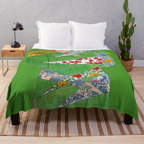 Item preview, Patchwork of Blossoms on Green designed and sold by WheelieGdArt.