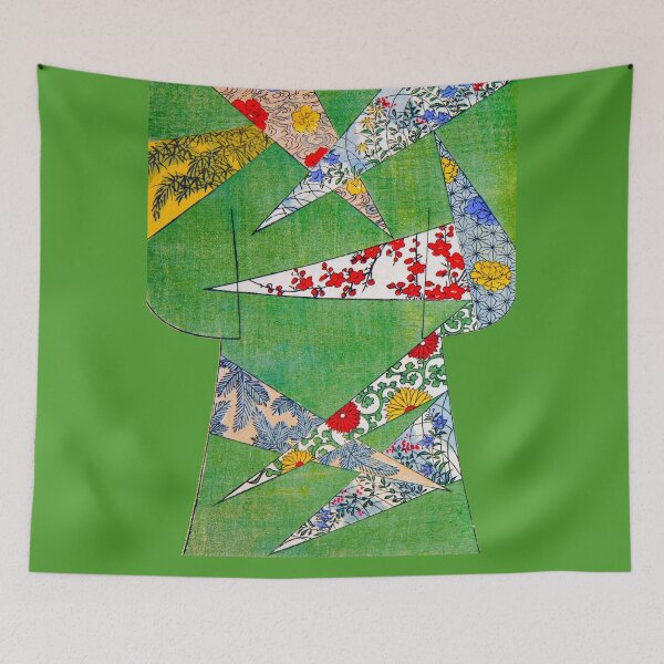 Item preview, Patchwork of Blossoms on Green designed and sold by WheelieGdArt.