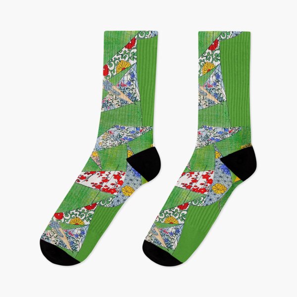 Item preview, Patchwork of Blossoms on Green designed and sold by WheelieGdArt.